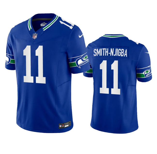 Toddlers Royal Seattle Seahawks #11 Jaxon Smith-Njigba 2023 F.U.S.E. Vapor Limited Throwback Stitched Jersey